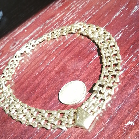 Gorgeous golden plated vintage Panther link necklace - Picture 3 of 6
